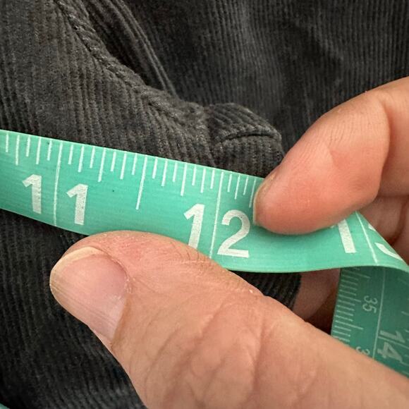 Talbots women’s corduroy pants dark gray straight leg dark academia fall - Picture 6 of 10